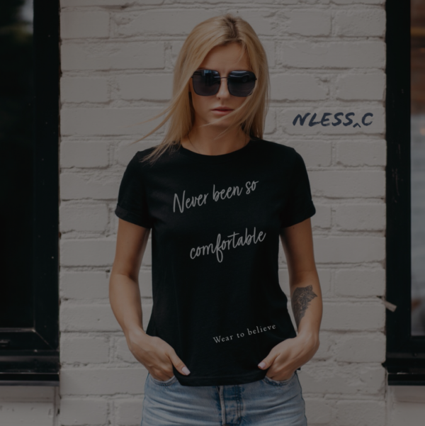 NLESS^C Brand cotton upscale tshirt young ladies fitting with fine printing