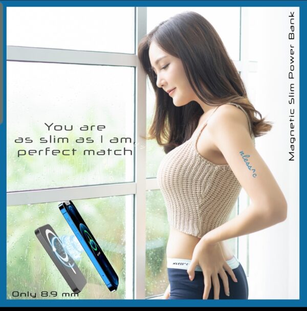 Super Slim Magnetic 15W Fast Wireless Power Bank